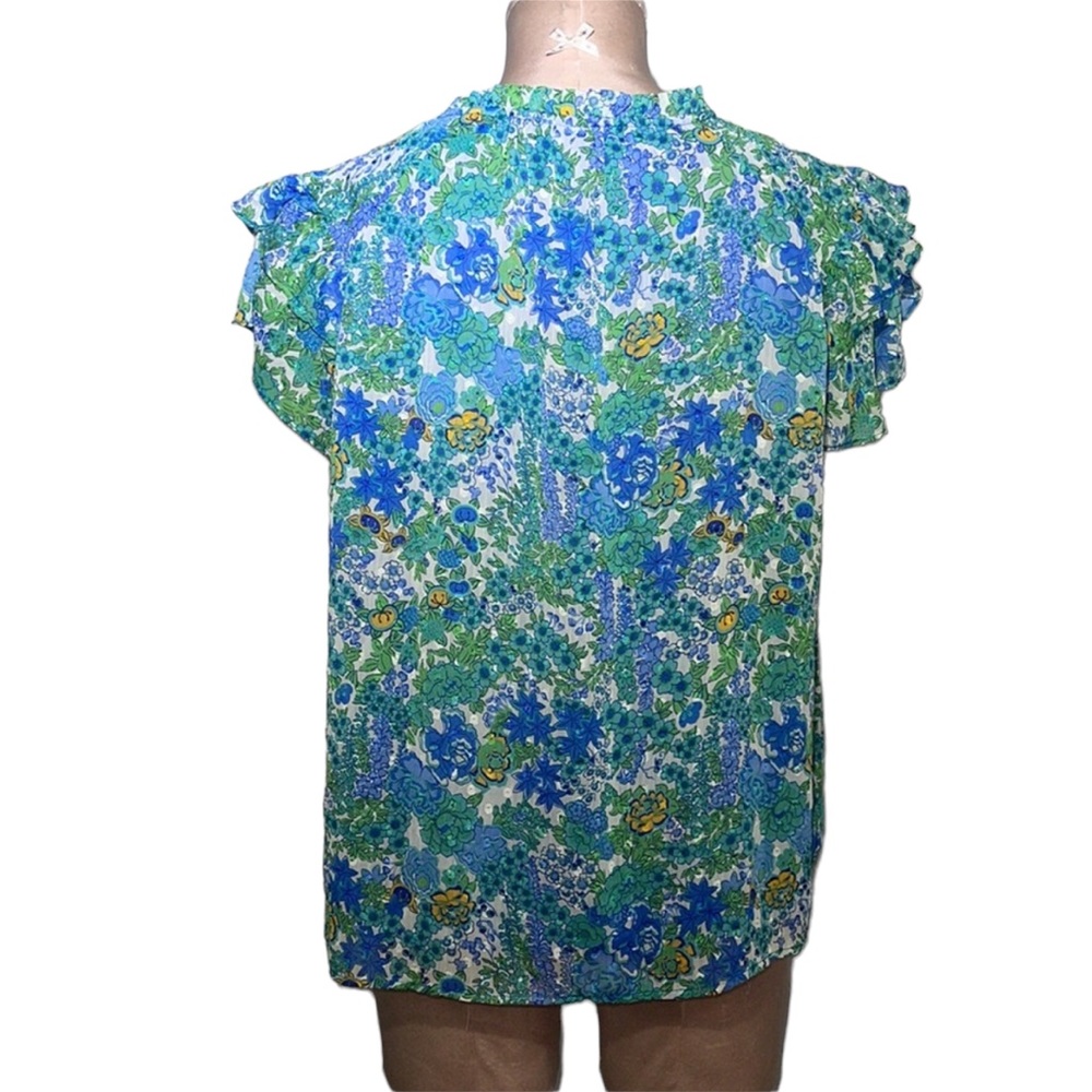 Joie NWOT short sleeve blouse with beautiful floral print. Size M. - Picture 5 of 10